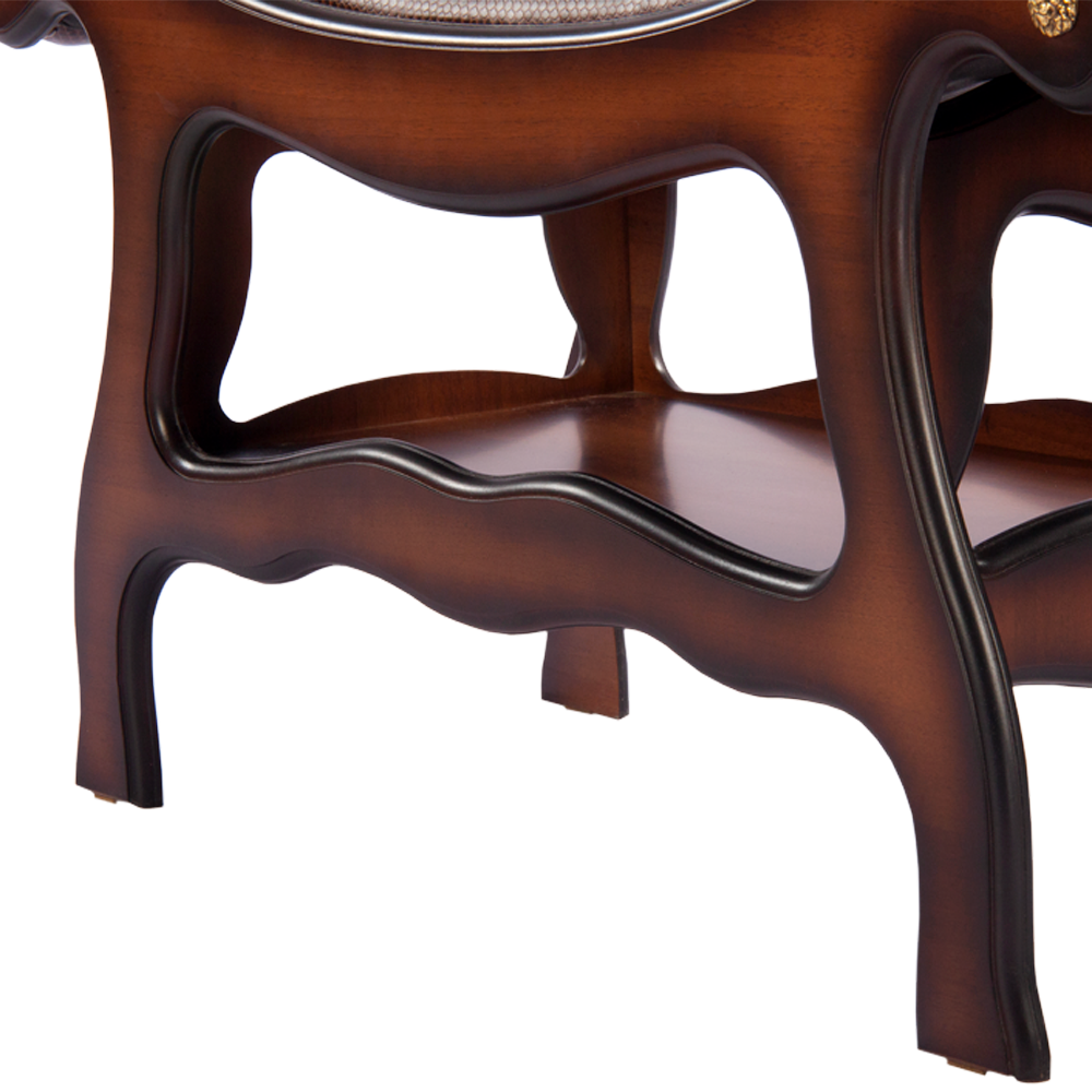 Скамья Bogacho Сорренто 2 коричневого цвета с искуственной кожей шоколадного цвета ручная работа - фотография № 6