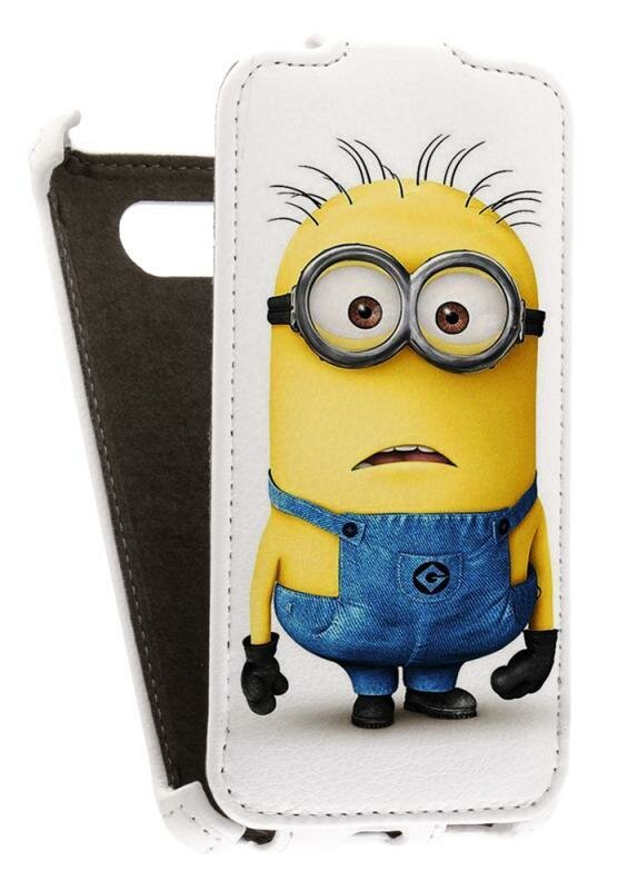 Кожаный чехол для Nokia Lumia 820 Redberry Leather Case (Белый) (Дизайн 10/10)