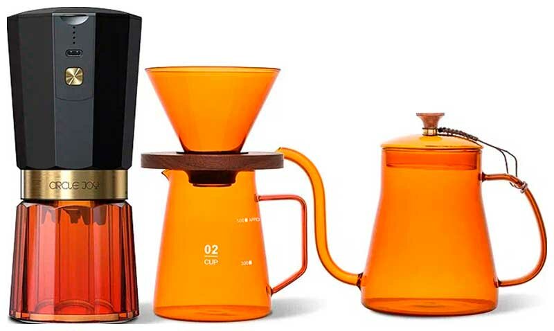 Кофейный набор Circle Joy Amber Coffee Maker Set CJ-CF09 Black-Amber RUS черно-янтарная