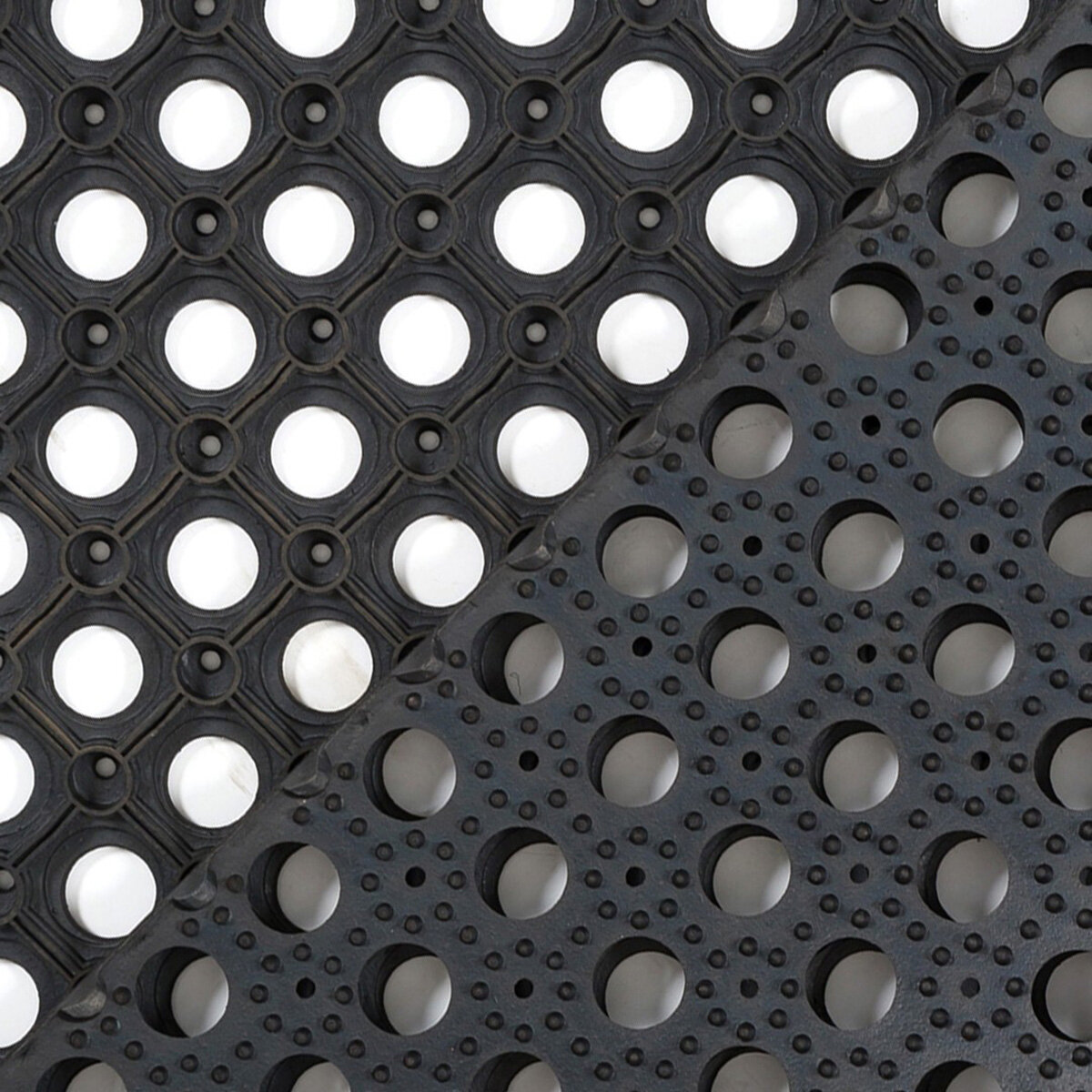 Коврик входной резиновый крупноячеистый грязезащитный, 50×100 см, толщина 16 мм, черный - фотография № 2