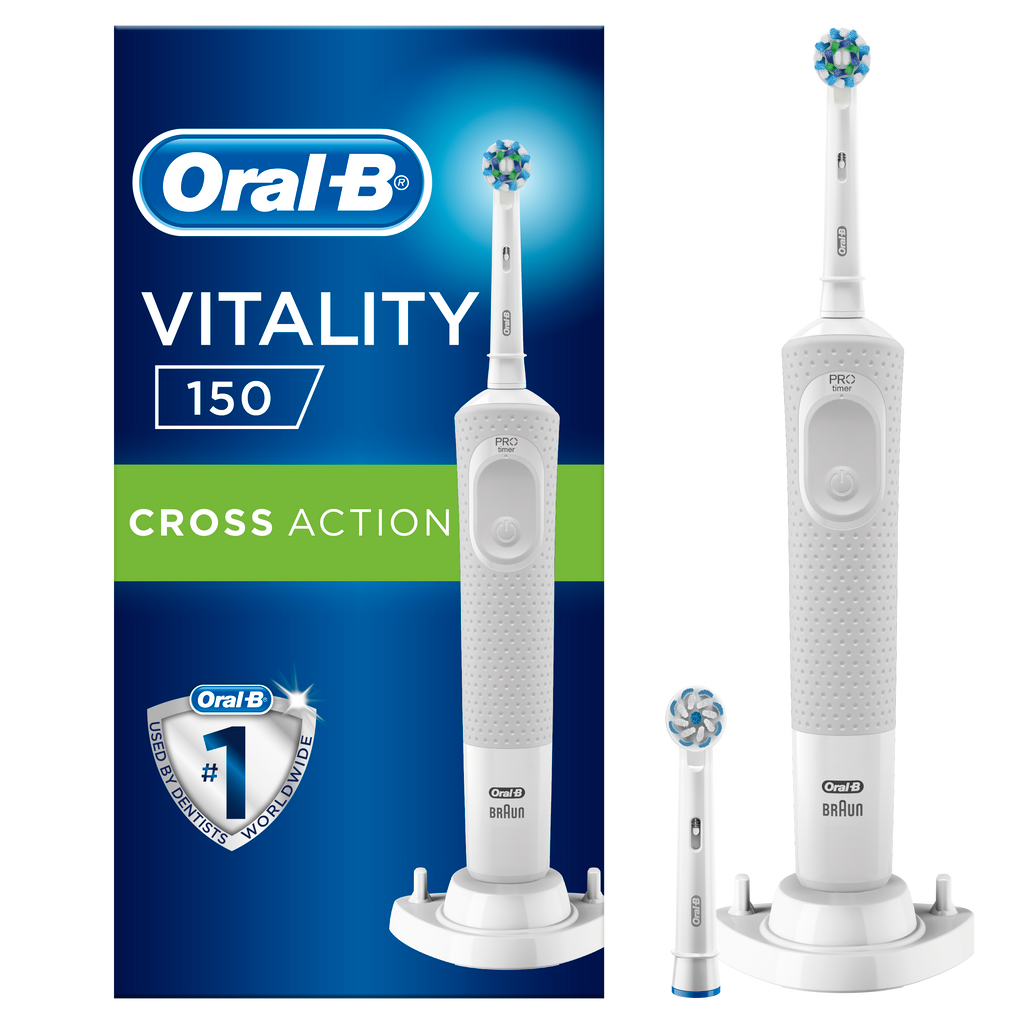 Oral-B Электрическая зубная щетка Vitality D100.424.1 PRO CrossAction White тип 3710, 1 шт