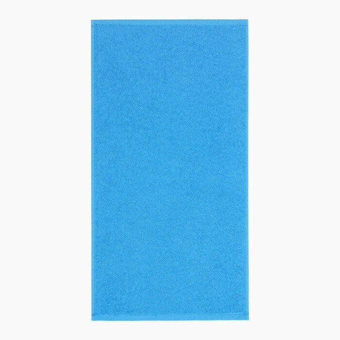 Полотенце махровое Экономь и Я 30*60 см, цв. лазурно-синий, 100% хлопок, 350 гр/м2 - фотография № 2