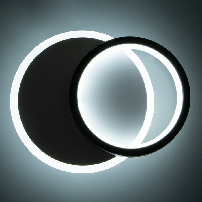 Бра "Круги" LED 42Вт бело-черный d.20см - фотография № 4