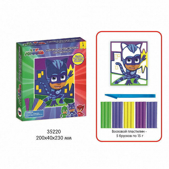 Из пластилина РОСМЭН PJ Masks "Герои в масках. Смелый Кэтбой" 35220