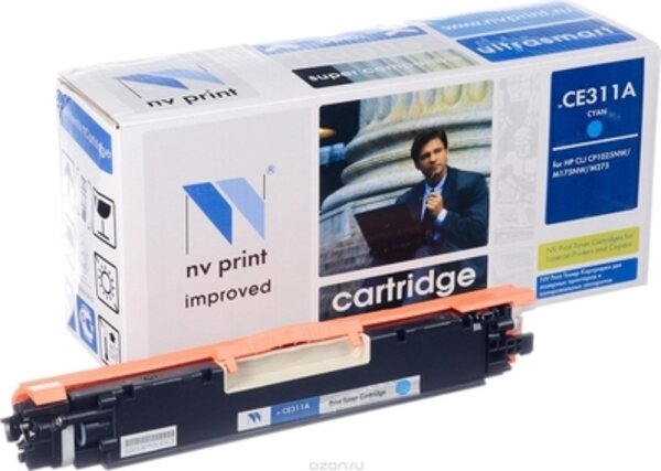 Картридж NV Print для CE311a для LJ cp1012 pro/cp1025 pro (голубой) 1000 стр.