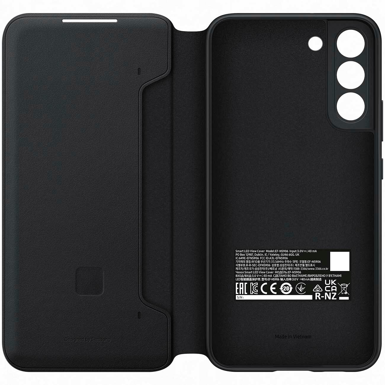 Чехол-книжка Samsung EF-NS906PBEGRU для Galaxy S22+, черный - фото №4