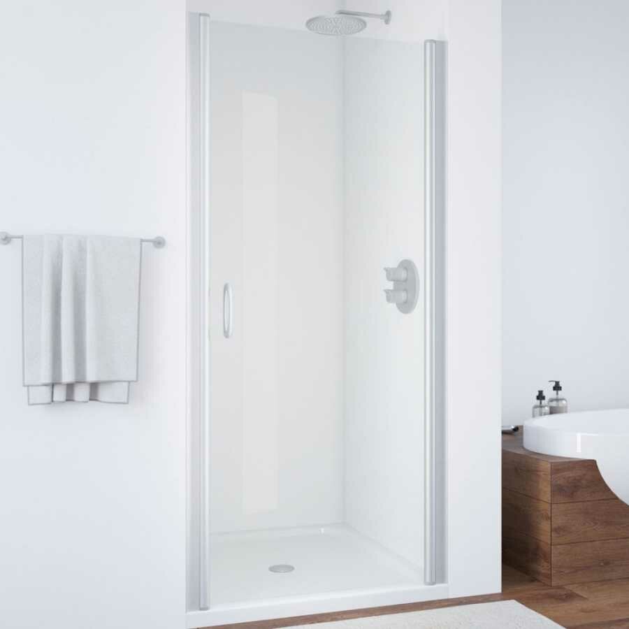 фото Душевая дверь в нишу Vegas Glass EP 65 07 01 профиль матовый хром, стекло прозрачное