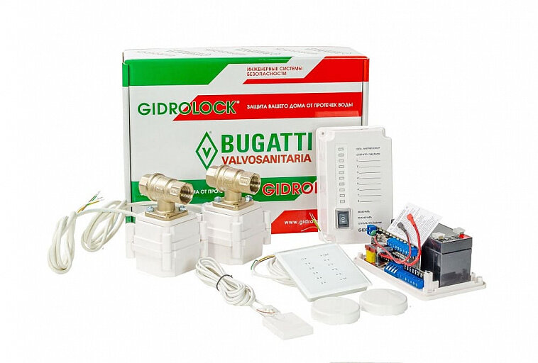 Система защиты от протечек воды Gidrolock Premium Radio Bugatti (1/2")
