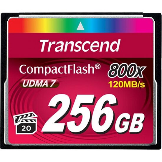 Карта памяти Transcend CF 256GB 800X R120/W60MB/s (TS256GCF800)