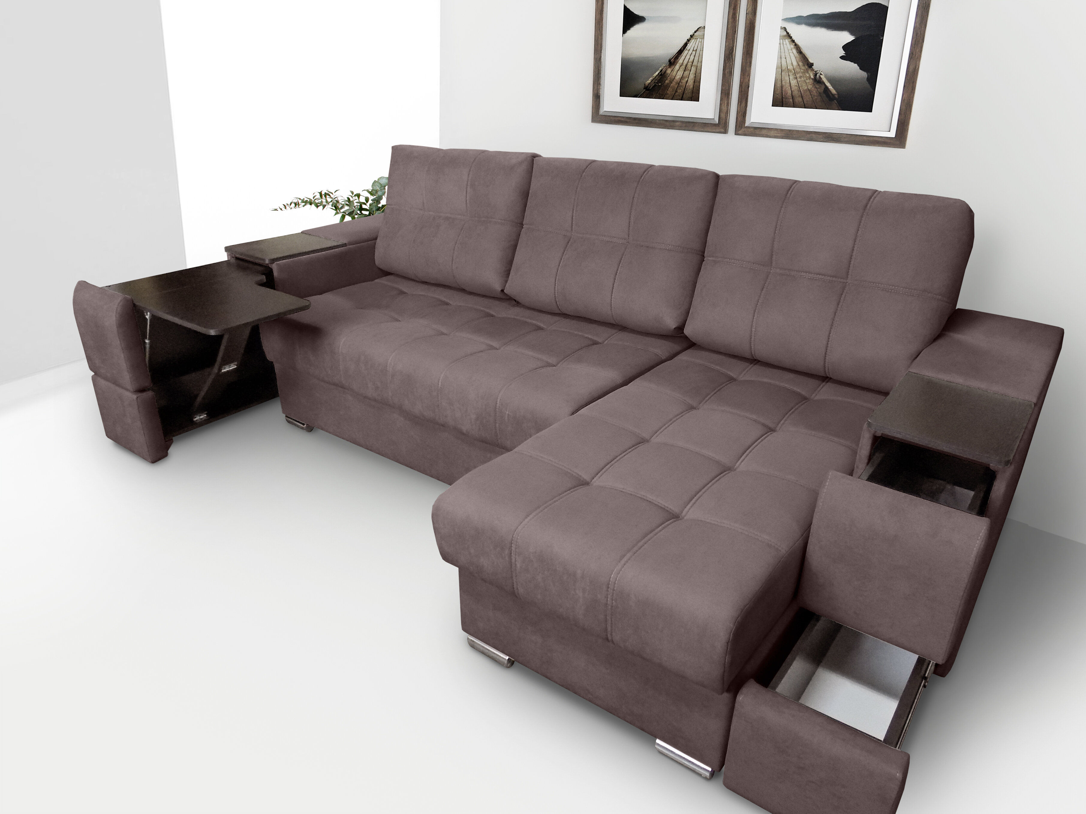 Угловой диван "Риф" Velutto 36, правый угол - фотография № 1