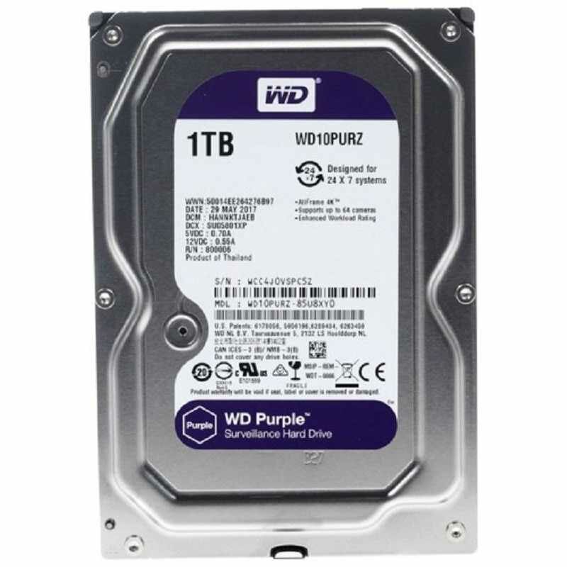 Жесткий диск WD Original Purple SATA-III 1Tb Video (WD10PURZ)