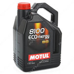 Масло Motul 0w30 Eco-Nergy 8100 A5/B5 SL/CF, 5л синт. моторное масло (102794) - изображение