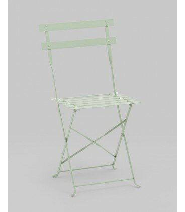 Комплект стола и двух стульев Бистро, светло-зеленый - фотография № 2