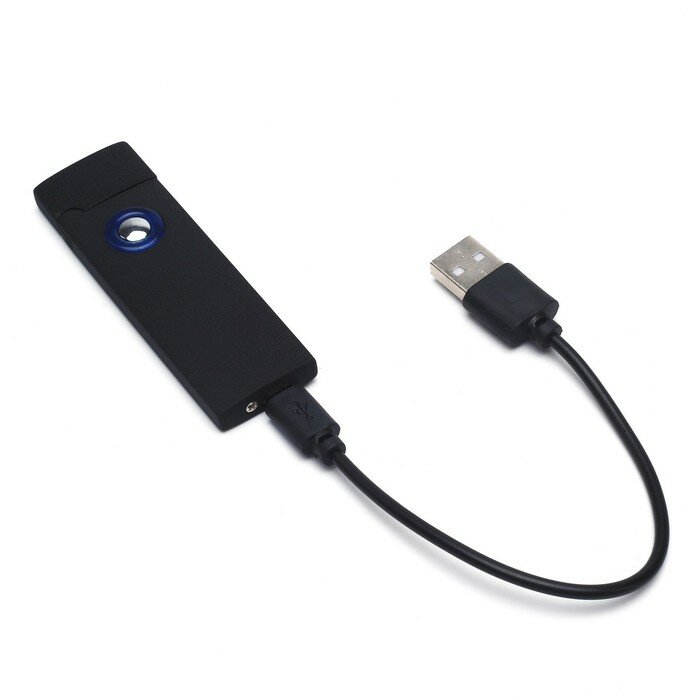 Зажигалка электронная, USB, спираль, 6 х 3 х 13 см, черная - фотография № 4