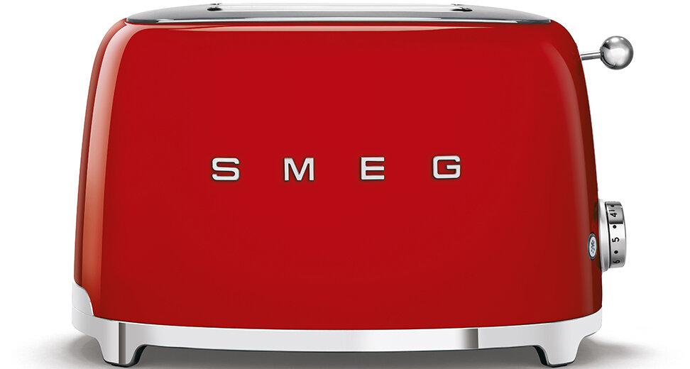 Тостер SMEG TSF01RDEU,красный 2 ломтика корпус из нержавеющей стали