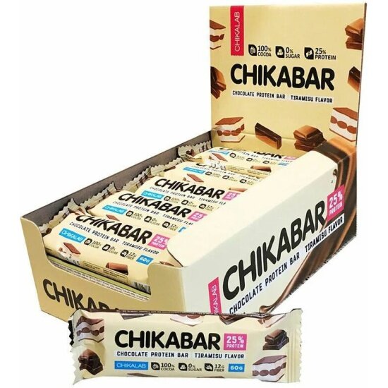 Chikalab протеиновый батончик 25% 60 г