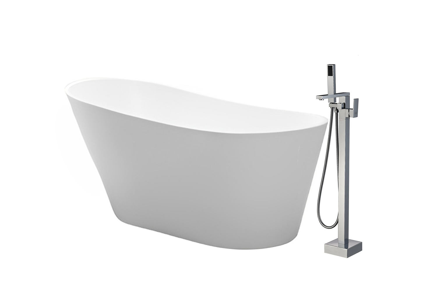 Комплект отдельностоящая акриловая ванна Cerutti SPA VETTORE с напольным смесителем BOCH MANN ALBANO BM7774