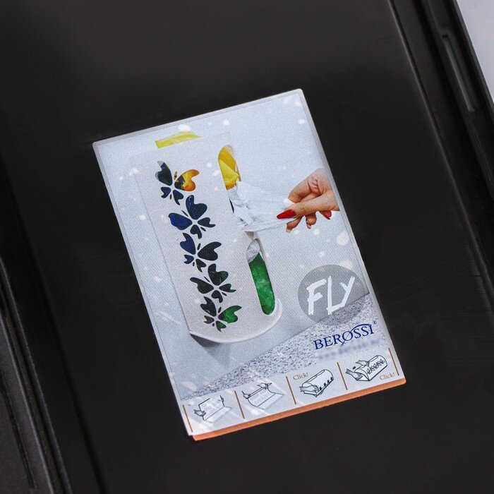 Корзина для пакетов Fly, 16,8×13,3×37,5 см, цвет чёрный - фотография № 8