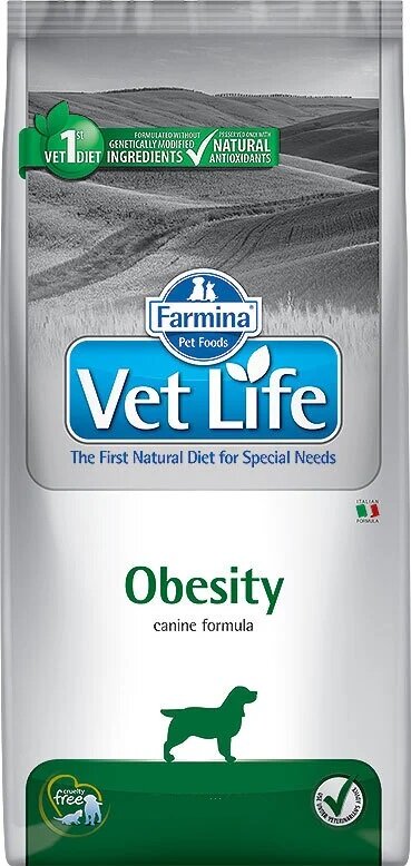 Сухой корм FARMINA 400г для собак VET LIFE DOG OBESITY при избыточном весе