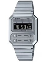 Наручные часы CASIO Vintage A100WE-7B, серебряный, черный