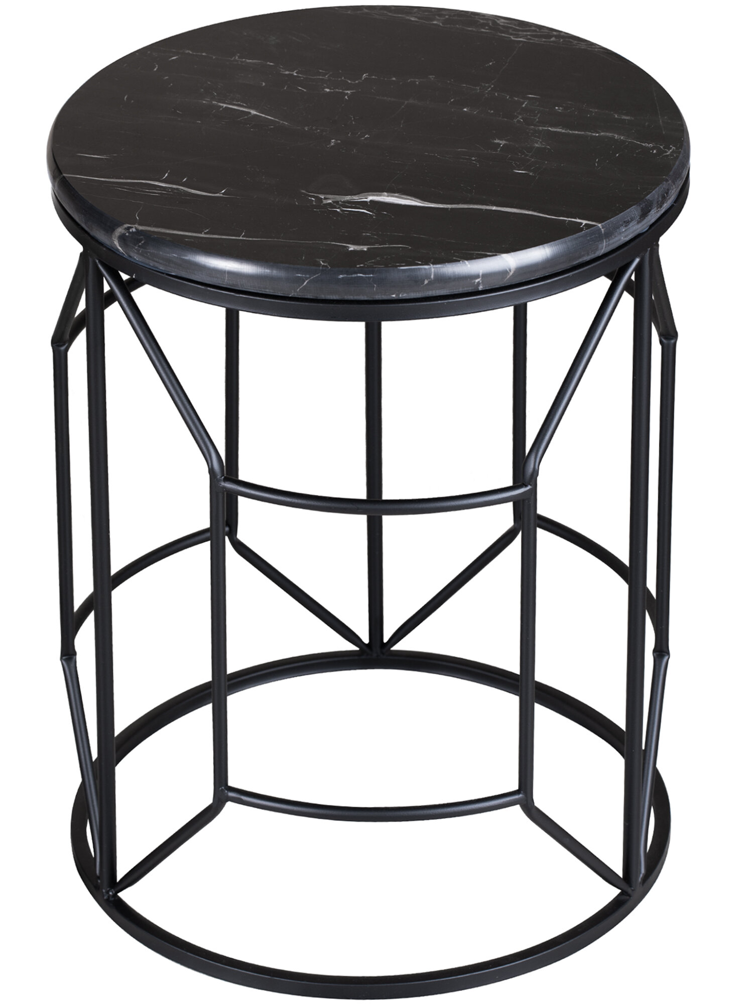 54-261 Столик интерьерный с черным мрамором 35х35х45см, Glasar - фотография № 2