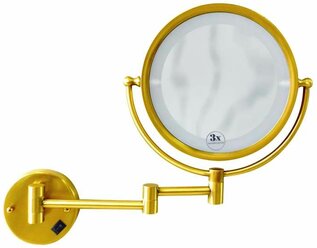 Косметическое зеркало Boheme Imperiale 503 двустороннее, с подсветкой, с увеличением, золото
