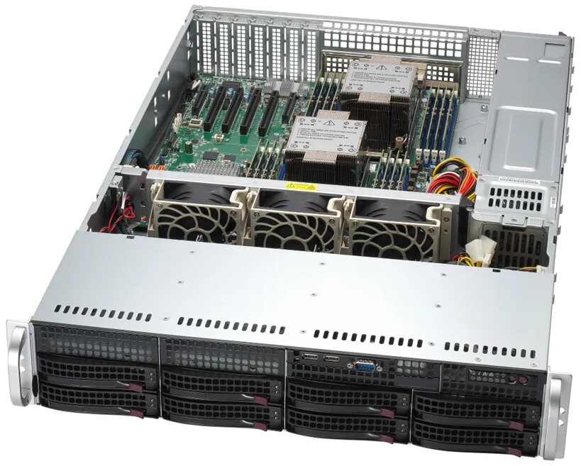 Серверная платформа Supermicro SYS-621P-TR/2U/2x4677/ 16xDDR5-4800 RDIMM/ 8x35"M2