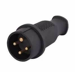 фото Вилка кабельная 3ф 3х32А 3Р+Е 380В каучук LEZARD 332-0100-0201/201