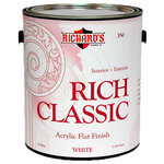 Краска интерьерная акриловая Richards Paint Rich Classic Flat Acrylic Paint 350 3,8 л - изображение