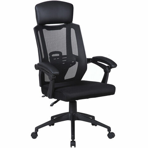 Кресло офисное BRABIX «Nexus ER-401», синхромеханизм, подголовник, черное