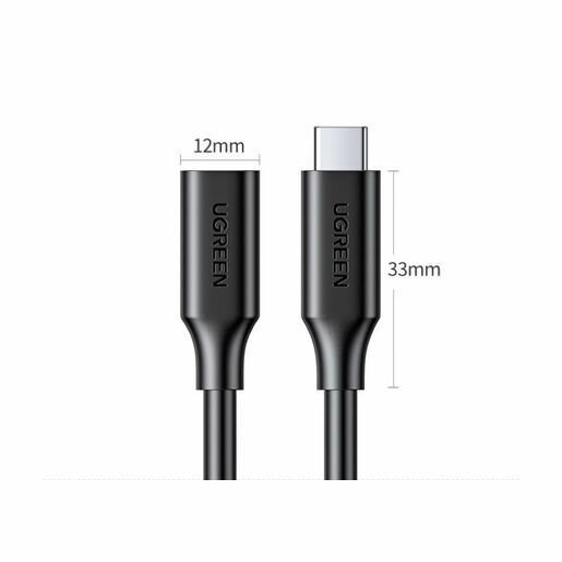 Кабель UGREEN 10387_ USB-C/M / USB-C/F Gen2 5A 10Gbps, 1 м. черный - фото №5