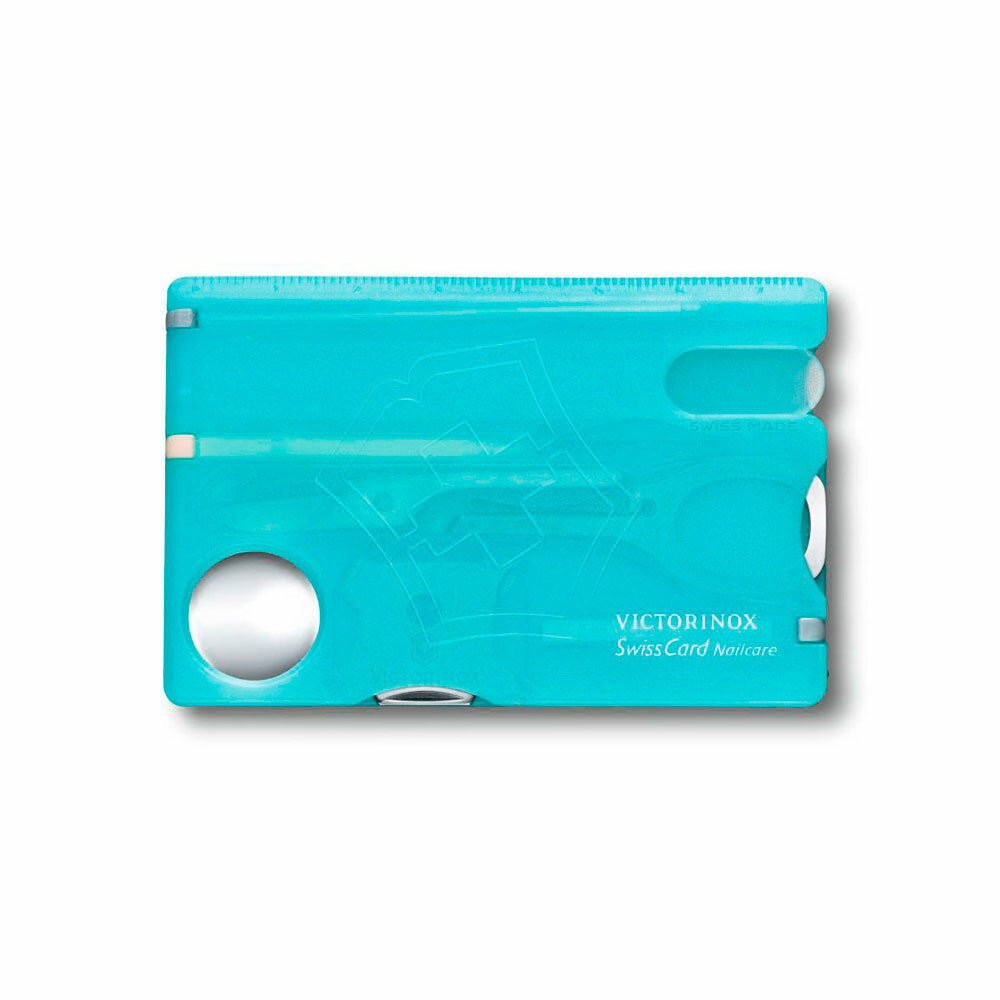 Швейцарская карточка Victorinox SwissCard Nailcare Ice Blue Translucent 13 функций 0.7240.T21