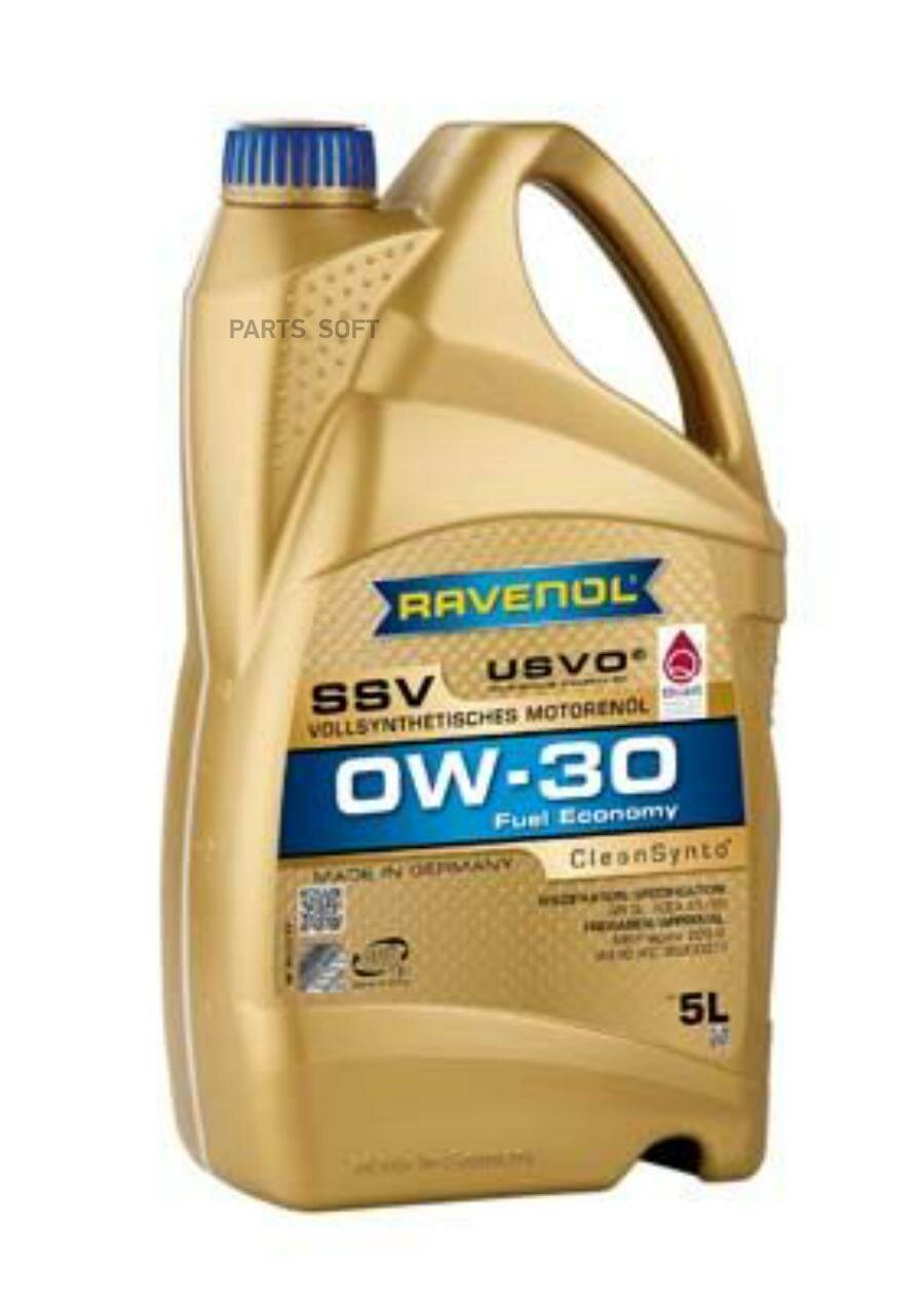 RAVENOL 111114500501999 Моторное масло RAVENOL SSV Fuel Economy SAE 0W-30 ( 5л) new