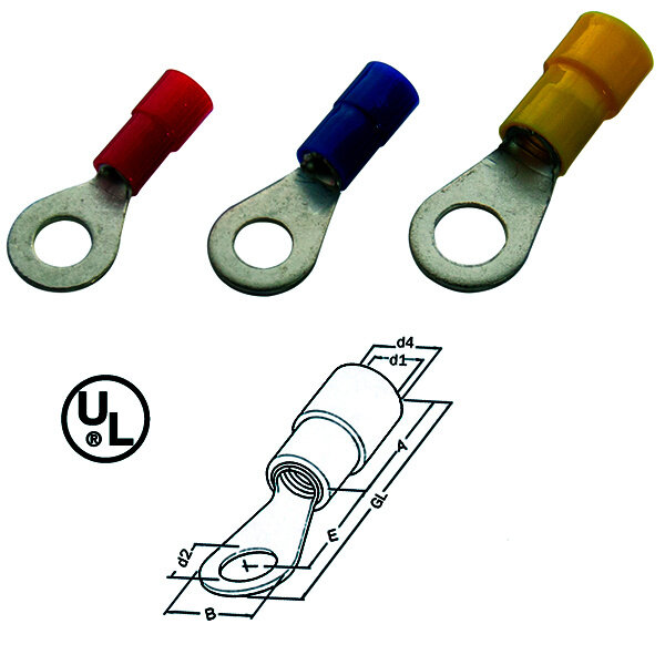 Наконечник 0,25-1,5 мм кв., под болт М3 (100шт) 260252