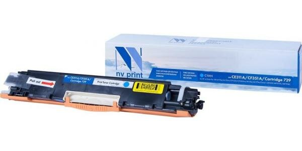 Картридж NVP совместимый NV-CE311A/CF351A/NV-729 Cyan универсальные для HP/Canon Color LaserJet CP1025/ CP1025nw/ M275/ CP1025/ CP1025nw/ 100 M175a/ 1