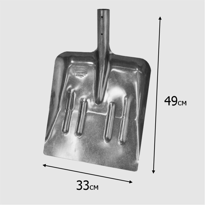 Лопата совковая ЛСП рельсовая сталь `Урожайная сотка` уборочная (снегоуборочная, для уборки снега) с ребрами жесткости - фотография № 2