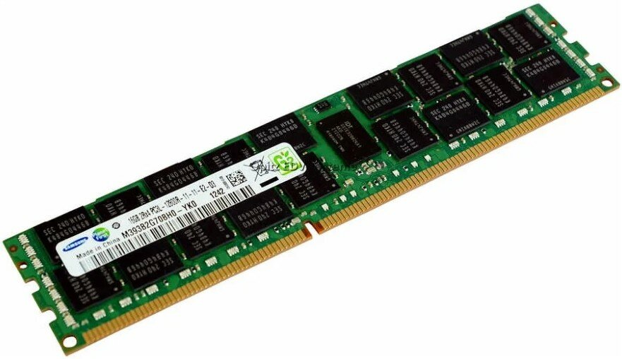 ABC Модуль оперативной памяти DIMM 16ГБ DDR3 SDRAM Samsung M393B2G70BH0-YK0 (PC12800, 1600МГц, CL11, Reg, ECC) (oem)