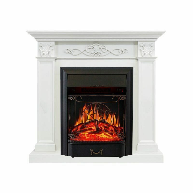 Электрический камин Royal Flame Verona (белый дуб) с очагом Majestic FX Black