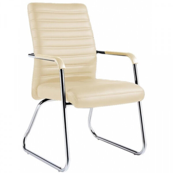 Конференц-кресло Easy Chair Easy Chair-806 VPU кожзам бежевый, хром