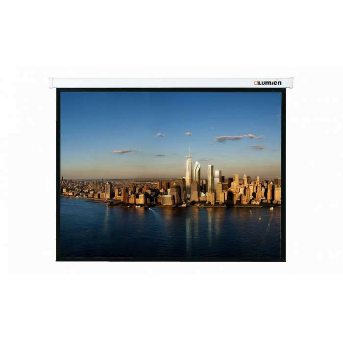 [LMC-101108] Экран с электроприводом Lumien Master Control 221х203 см (раб. область 147х197 см) (100") Matte White FiberGlass