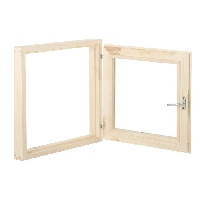 Окно, 50×50см, двойное стекло липа, внутреннее открывание - фотография № 3