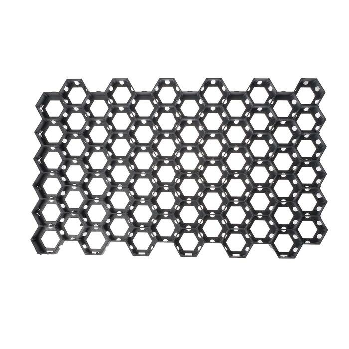 Решётка газонная 68 × 41 × 33 см с колышками класс нагрузки С250 до 25 т. чёрная