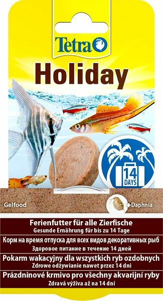 Tetra TetraMin Holiday корм "выходного дня" для всех видов аквариумных рыб, брикет желе 30 г