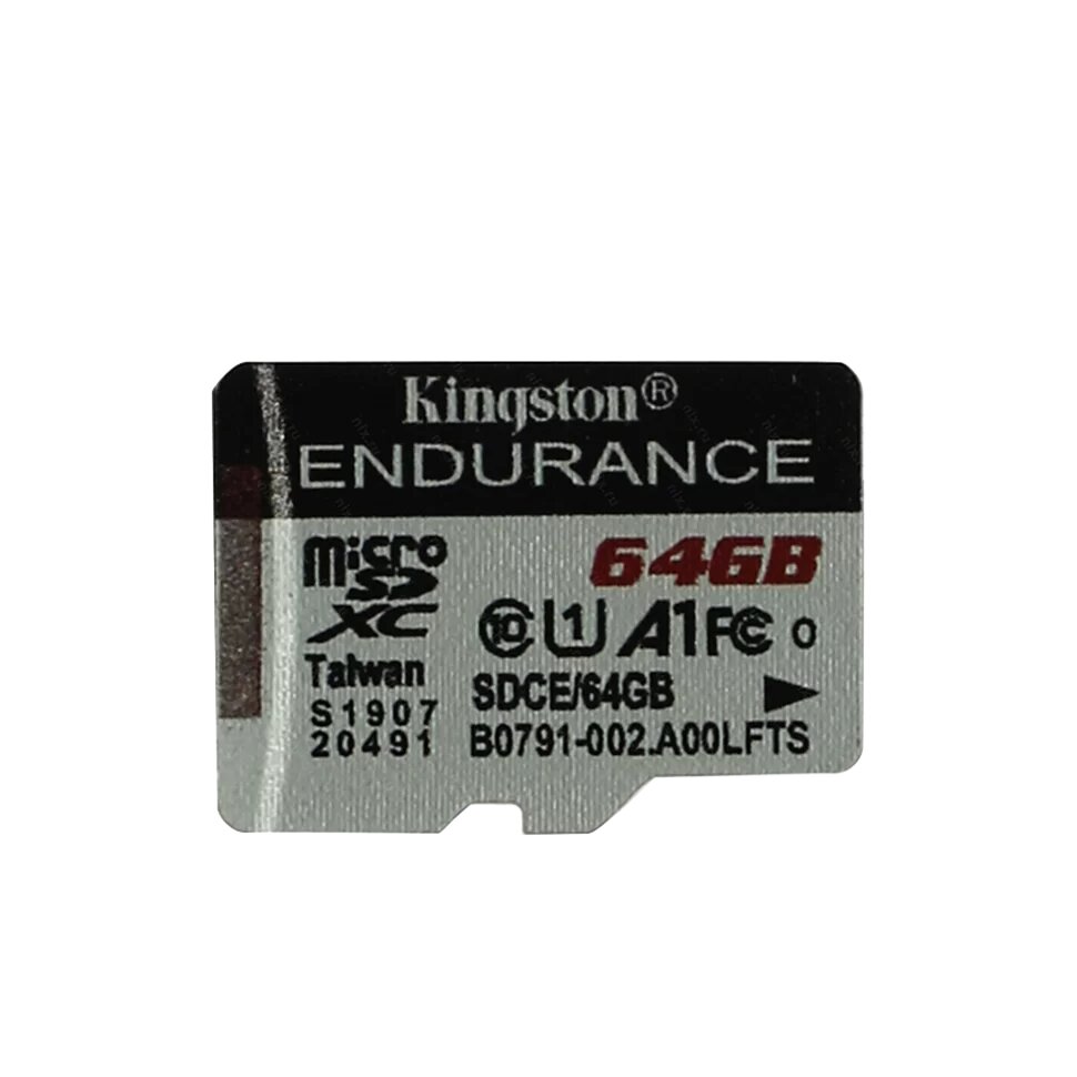 Карта памяти Kingston High Endurance MicroSDXC 64 Гб A1, UHS-I Class 1 (U1), Class 10 SDCE/64GB