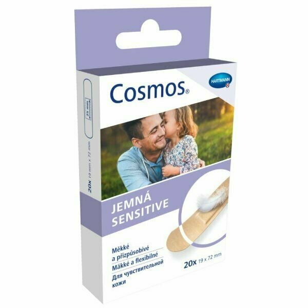 Пластырь бактерицидный для чувствительной кожи Sensitive Cosmos/Космос 1,9см x 7,2см 20 шт.