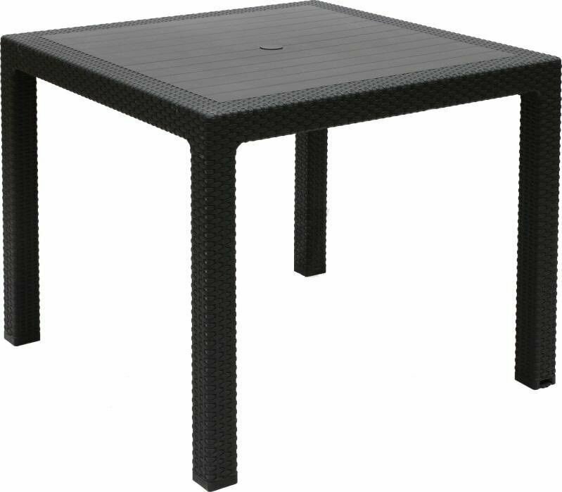 Комплект мебели YALTA COMPANY KVATRO SET (Ялта) темно коричневый (без подушек) из пластика под иск. ротанг - фотография № 6