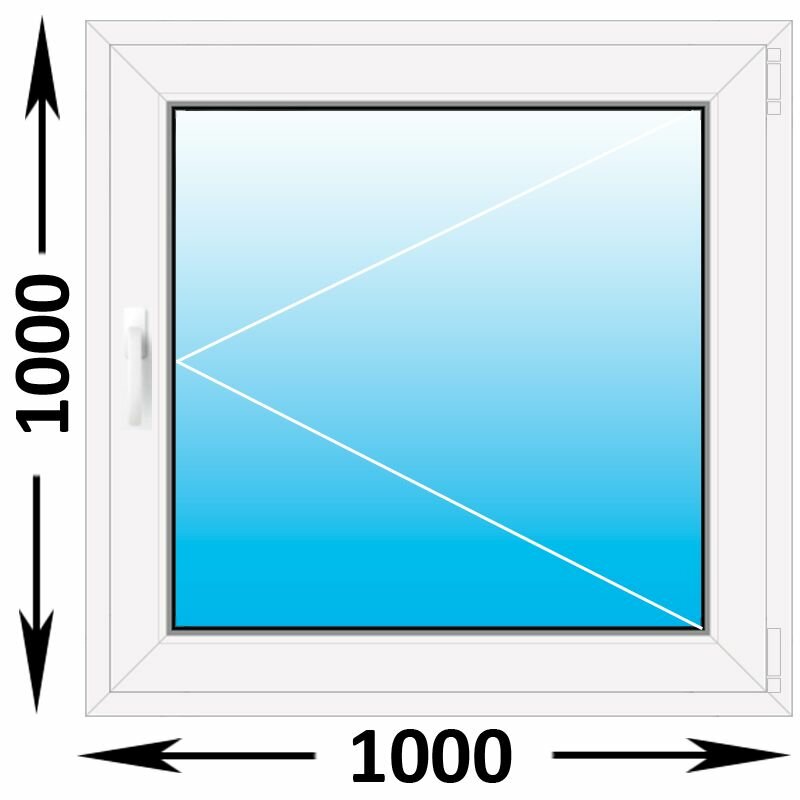 Пластиковое окно Veka WHS одностворчатое 1000x1000 (ширина Х высота) (1000Х1000)