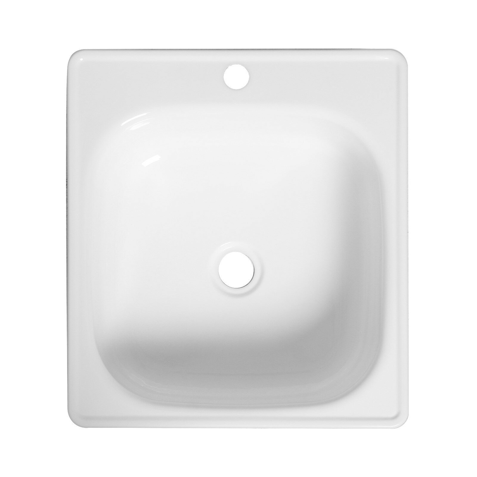 фото Мойка кухонная стальная "Сантэкс", 450 х 505 х 160 мм, эмалированная, с кронштейнами