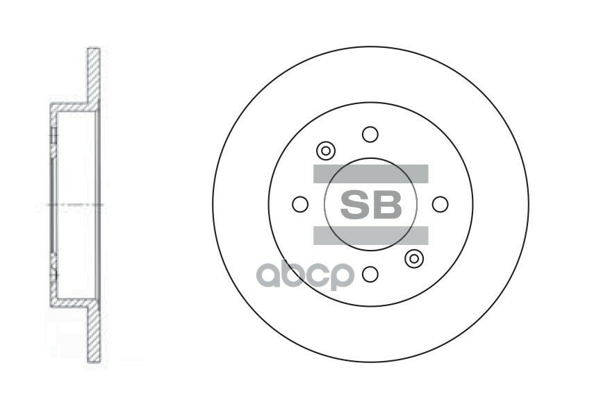 Диск Тормозной Hyundai Elantra Xd 00/Lantra Задний Sd1017 Sangsin brake арт. SD1017