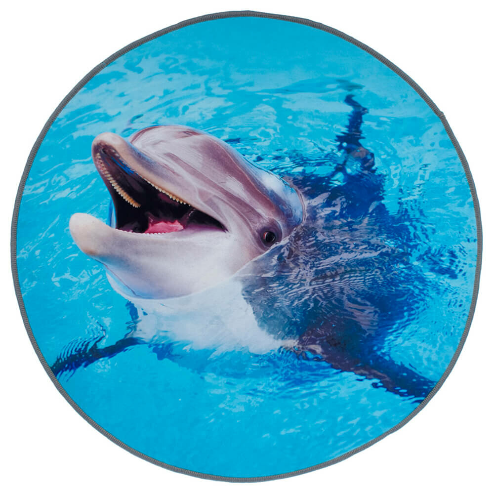 Коврик влаговпитывающий 60см Vortex Velur SPA дельфин круглый 24299 - фотография № 1